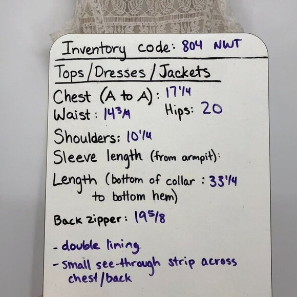 NWT Allsaints Melia Lace sleeveless mini Dress Size 6 in Oyster White - Picture 15 of 16